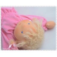 GenuineDolls Waldorf Doll. 14. Waldorf toys, soft dolls, Waldorf baby doll, bunting baby. Blue eyes. Blond hair.