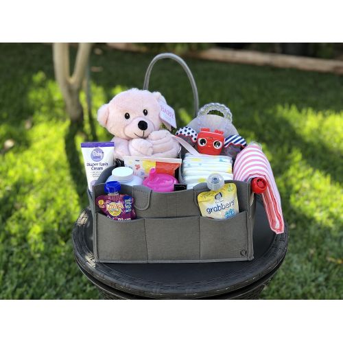  Diaper Caddy by Genum with FREE Changing Mat - Premium Portable Nursery Storage Bin Organizer for...