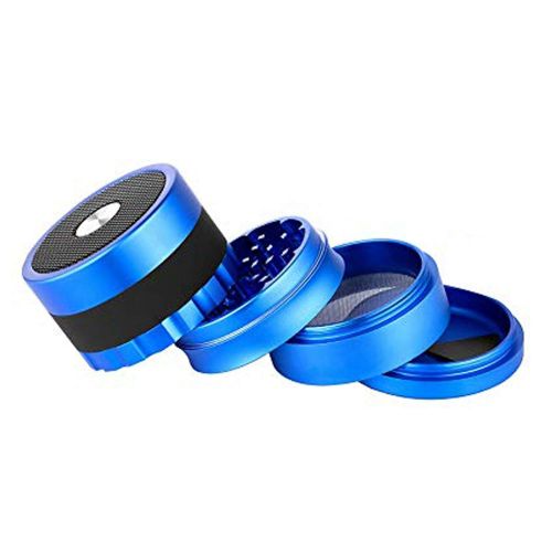  Genussleben Metall Grinder mit Bluetooth Speaker Bluetoothbox Musikbox (Blau)