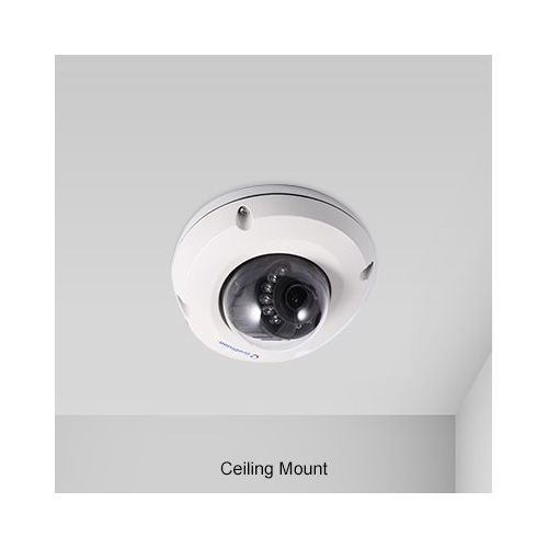  GeoVision Geovision GV-EDR1100-0F 1.3MP H.264 2.8mm Low Lux WDR IR Mini Fixed Rugged IP Dome Camera (White)