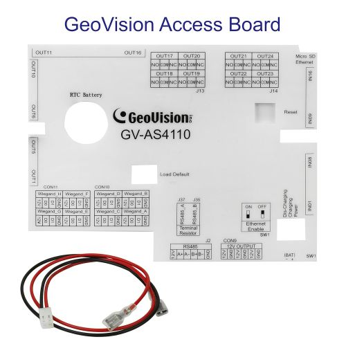  GeoVision Geovision GV-AS4110 with Power Board & Iron Case Access Control Keypad, White (GV-AS4110)