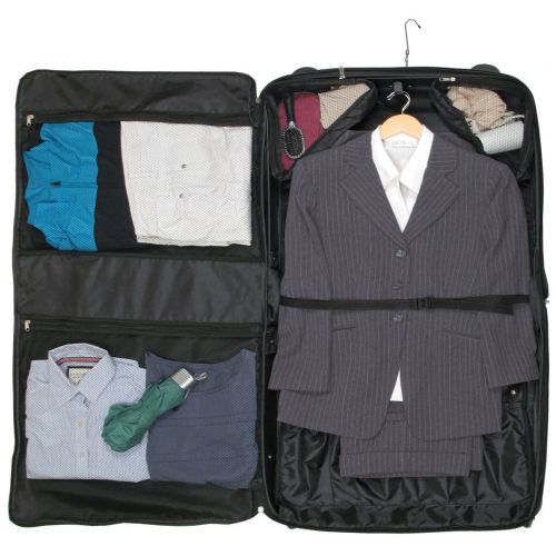  Geoffrey Beene Deluxe Rolling Garment Bag - Hearts Fashion Travel Garment Carrier With Wheels