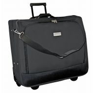 Geoffrey Beene Deluxe Rolling Garment Bag - Travel Garment Carrier With Wheels - Black