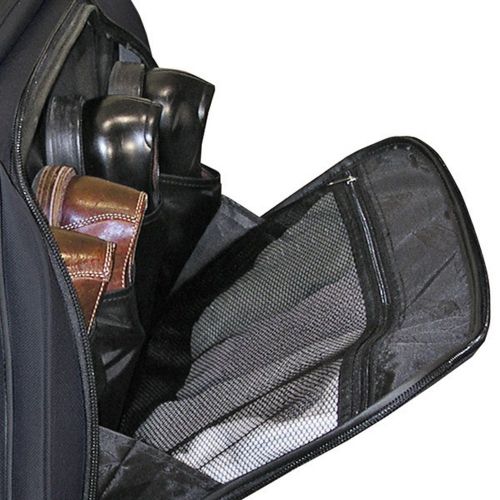  Geoffrey Beene Deluxe Rolling Garment Bag - Travel Garment Carrier With Wheels - Black