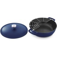 Geoffrey Zakarian 4.5QT Braiser Non-Stick cast Iron, 4.5 Quart, Blue