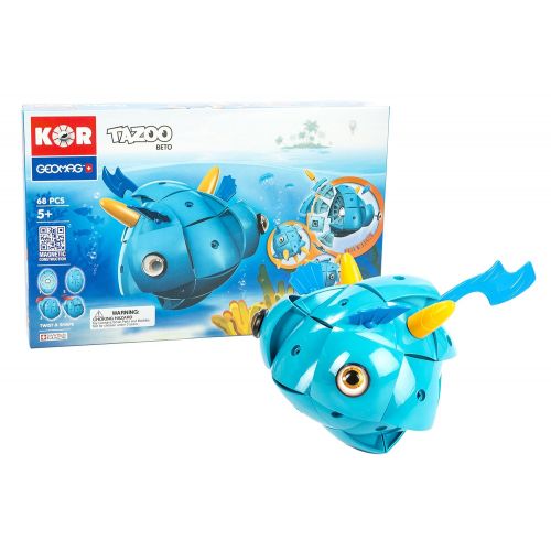  Geomag Kor TAZOO Beto Fish  68 Piece Creative Magnet Transformative Playset Toy for Both Boys and Girls  Swiss Made  Part of Geomag’s World Famous Award Winning Product Line  A