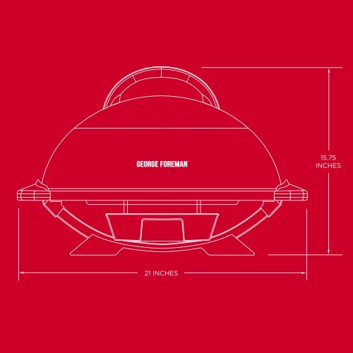  George Foreman Grills George Foreman 15-Serving IndoorOutdoor Grill, GFO240S