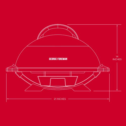  George Foreman 15+ Serving IndoorOutdoor Electric Grill, Gun Metal, GFO240GM