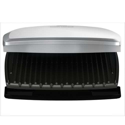  George Foreman 9-Serving Classic Plate Grill and Panini Press, Silver, GR390FP