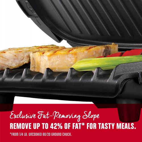  George Foreman Grills George Foreman 5-Serving Removable Plate Electric Indoor Grill and Panini Press, Black, GRP0004B