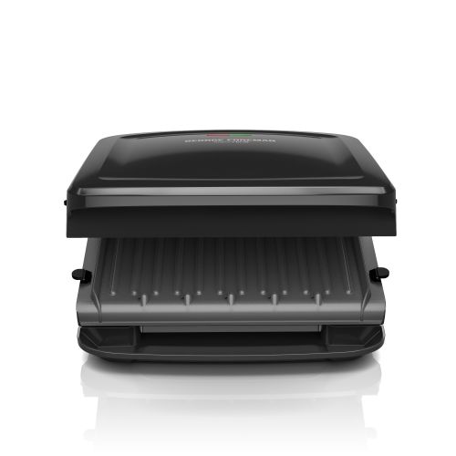 George Foreman Grills George Foreman Rapid Grill Series 4-Serving Removable Plate Electric Indoor Grill and Panini Press, Black, RPGF3601BKX