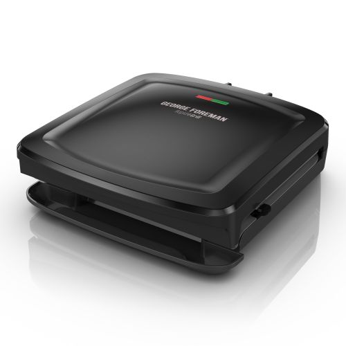  George Foreman Grills George Foreman Rapid Grill Series 4-Serving Removable Plate Electric Indoor Grill and Panini Press, Black, RPGF3601BKX