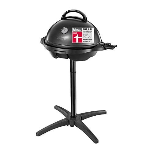  George Foreman 22460-56 Stand- & Tischgrill 2-in-1, Universal-Grill fuer Innen- und Aussennutzung, Ø 44,5cm, aussenliegendes Thermometer, 2400 Watt, schwarz