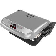 George Foreman GRP4842P Multi-Plate Evolve Grill With Ceramic Grilling Plates and Waffle Plates, Platinum