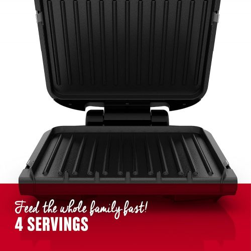  [아마존베스트]George Foreman 4-Serving Removable Plate Grill and Panini Press, Black, GRP1060B