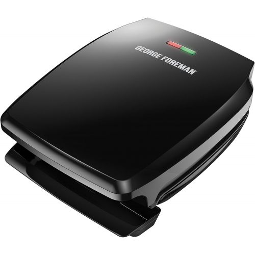  [아마존베스트]George Foreman GR340FB 4-Serving Classic Plate Electric Indoor Grill and Panini Press, Black