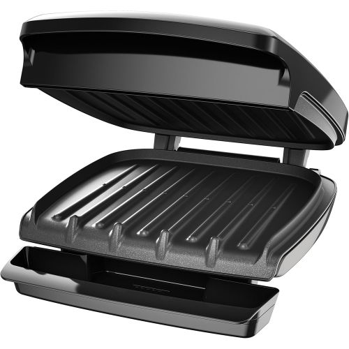  [아마존베스트]George Foreman GR340FB 4-Serving Classic Plate Electric Indoor Grill and Panini Press, Black