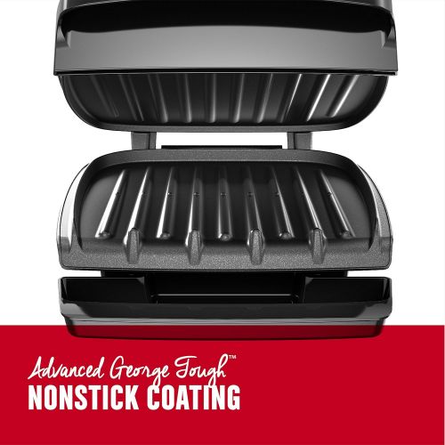  [아마존베스트]George Foreman GR340FB 4-Serving Classic Plate Electric Indoor Grill and Panini Press, Black