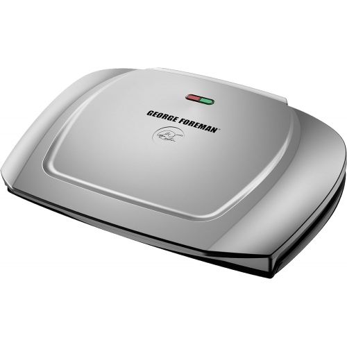  [아마존베스트]George Foreman 9-Serving Basic Plate Electric Grill and Panini Press, 144-Square-Inch, Platinum, GR2144P