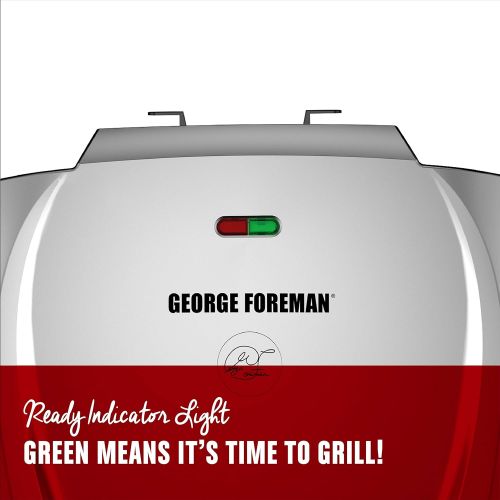  [아마존베스트]George Foreman 9-Serving Basic Plate Electric Grill and Panini Press, 144-Square-Inch, Platinum, GR2144P