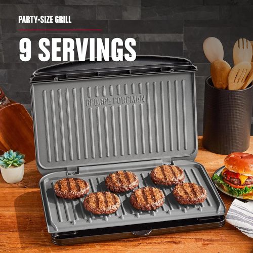  George Foreman GRS120GT, 9 Serving, Gray