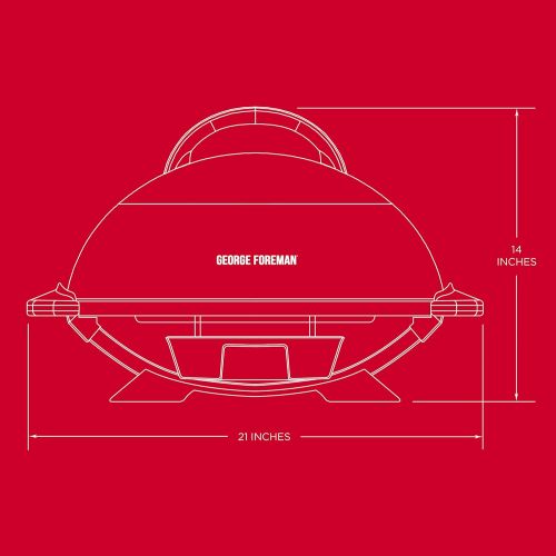  George Foreman 15-Serving IndoorOutdoor Electric Grill, Silver, GFO240S