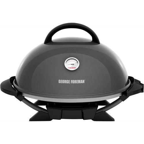  George Foreman GFO3320GM IndoorOutdoor Gun Metal Electric Grill