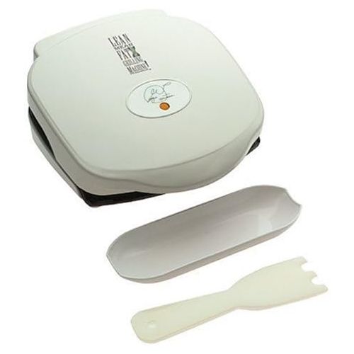  George Foreman GR10AWHTGFSP3 Foreman Champ Grill with Bonus 3-Pack of Grill Sponges, White