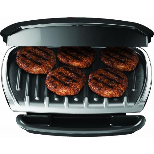  George Foreman GR2080B 5-Serving Classic Plate Grill