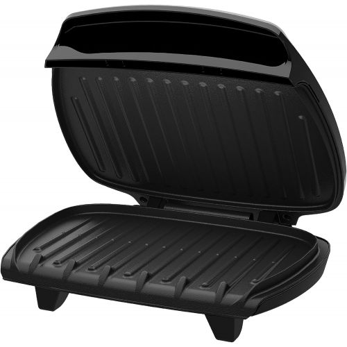  George Foreman 8-Serving Classic Plate Grill and Panini Press, Black, GR380VB