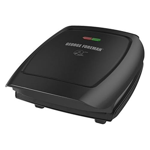  George Foreman 4-Serving Classic Plate Electric Indoor Grill and Panini Press, Black, GR2060B