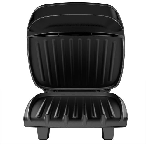  George Foreman 4-Serving Classic Plate Electric Indoor Grill and Panini Press, Black, GR2060B