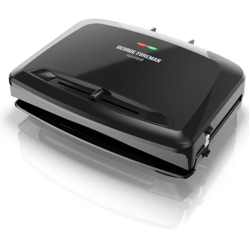  George Foreman Rapid Grill Series, 5-Serving Removable Plate Electric Indoor Grill and Panini Press, Black, RPGV3801BK