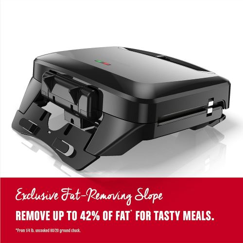  George Foreman Rapid Grill Series, 5-Serving Removable Plate Electric Indoor Grill and Panini Press, Black, RPGV3801BK