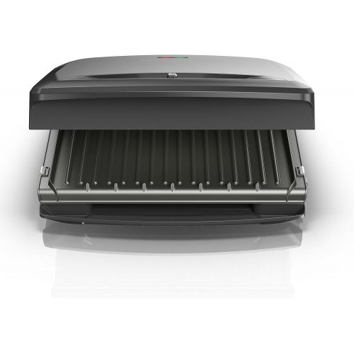 George Foreman Rapid Grill Series, 5-Serving Removable Plate Electric Indoor Grill and Panini Press, Black, RPGV3801BK