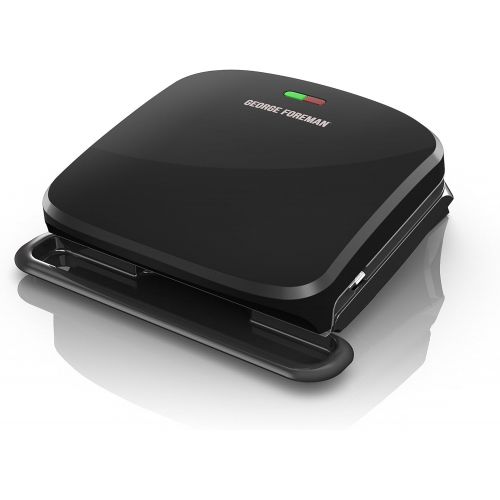  George Foreman 4-Serving Removable Plate Grill and Panini Press, Red, GRP360R