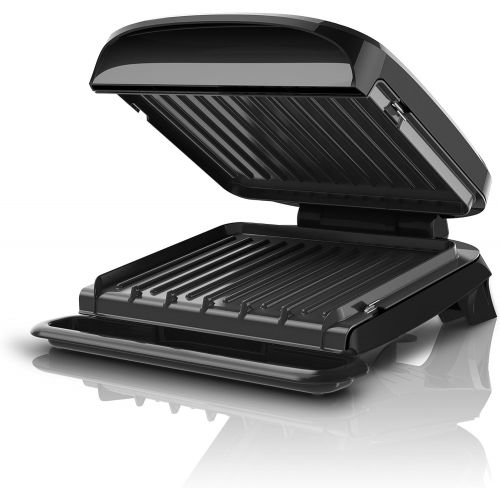  George Foreman 4-Serving Removable Plate Grill and Panini Press, Red, GRP360R