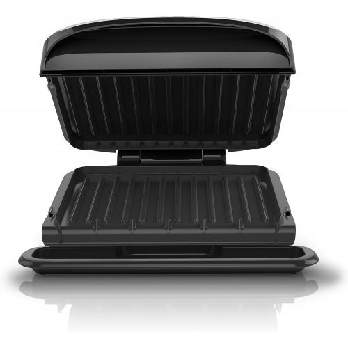  George Foreman 4-Serving Removable Plate Grill and Panini Press, Red, GRP360R