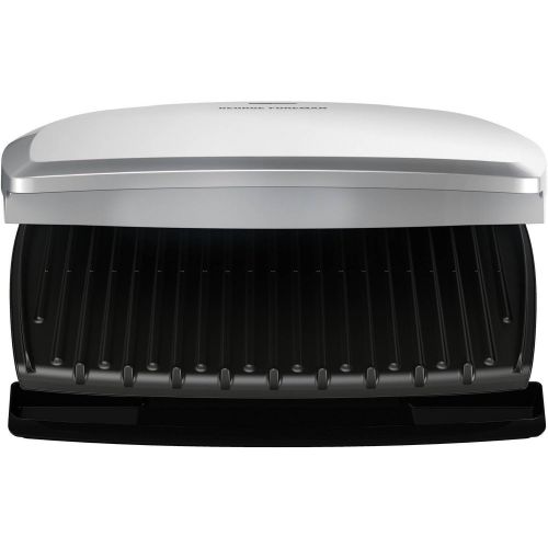  George Foreman 9-Serving Classic Plate Grill and Panini Press, Silver, GR390FP