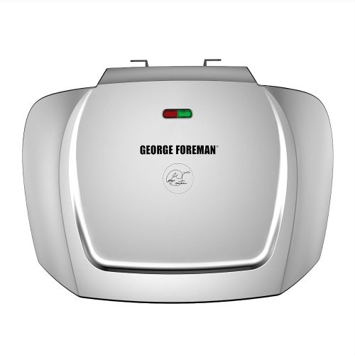  George Foreman 9-Serving Basic Plate Electric Grill and Panini Press, 144-Square-Inch, Platinum, GR2144P