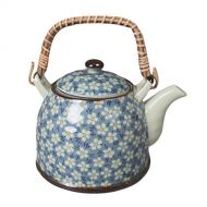 George Jimmy Japanese Style Porcelain Teapot with Filter Plum Blossom 950 ML-Blue