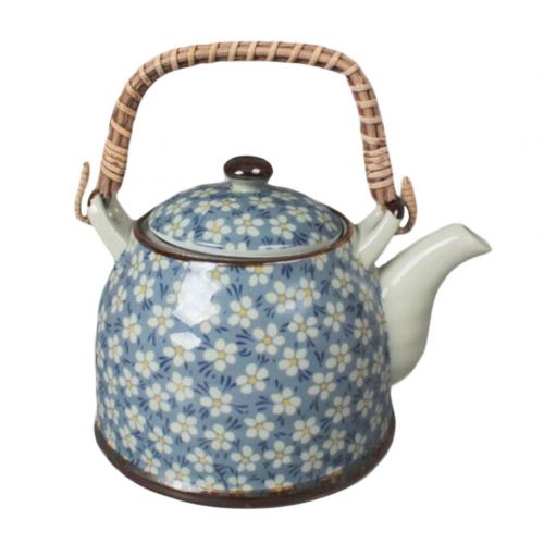  George Jimmy Japanese Style Porcelain Teapot with Filter Plum Blossom 950 ML-Blue