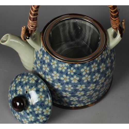  George Jimmy Japanese Style Porcelain Teapot with Filter Plum Blossom 950 ML-Blue