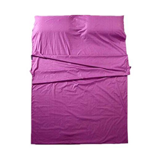  George Jimmy Cotton Travel and Outdoor Camping Sheet Sleeping Bag(Purple)