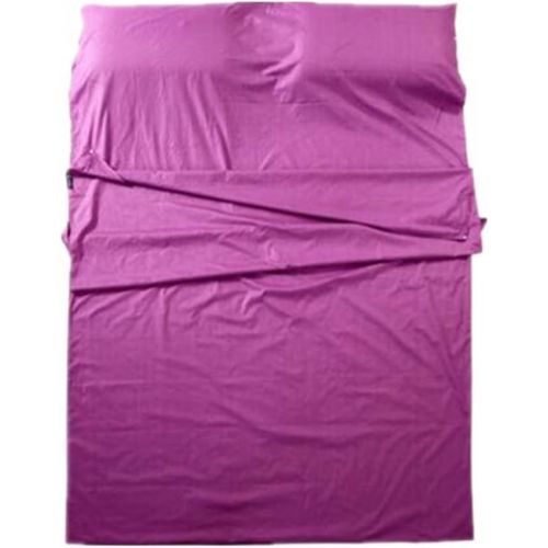  George Jimmy Cotton Travel and Outdoor Camping Sheet Sleeping Bag(Purple)