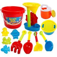 George Jimmy 7 Pieces Children Beach Toys Set Sand Toys Shovel Tools Sandbox Accessories Sand Bucket