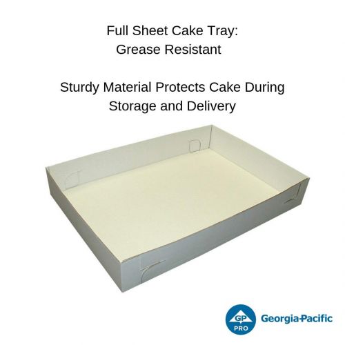  Dixie Full Sheet Corrugated Cake Tray by GP PRO (Georgia-Pacific), White, 92163, 17.8 Width x 25.6 Length, (Case of 50 Trays)