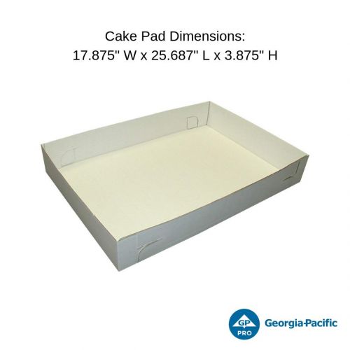  Dixie Full Sheet Corrugated Cake Tray by GP PRO (Georgia-Pacific), White, 92163, 17.8 Width x 25.6 Length, (Case of 50 Trays)