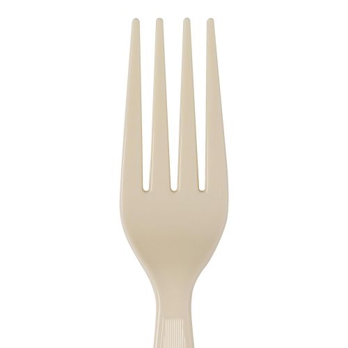  Dixie FH117 7.13 Length, Champagne Heavy Weight Polystyrene Fork (Case of 1,000), Off White, 1 Box/Case