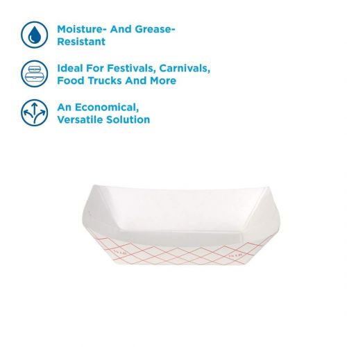  Dixie .5 Lb Polycoated Paper Food Tray by GP PRO (Georgia-Pacific), Kant Leek, Red Plaid, RP50, 1,000 Count (250 Trays Per Pack, 4 Packs Per Case): Kitchen & Dining